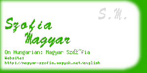 szofia magyar business card